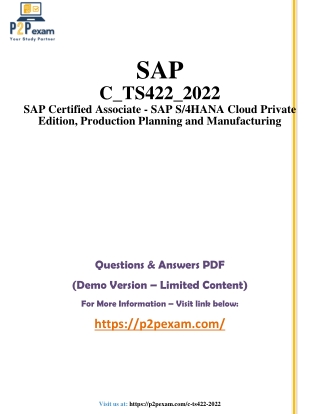 C_TS422_2022 Question and Answers pdf dumps