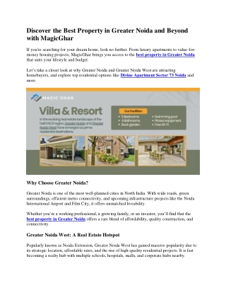 discover the best property in greater noida