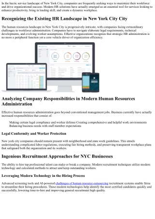 Just How NYC Companies Can Boost Efficiency With More Intelligent HR Solutions