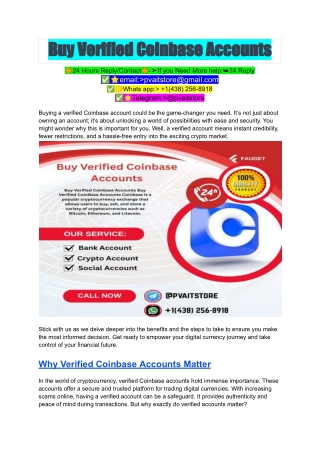 Buy Verified Coinbase Accounts