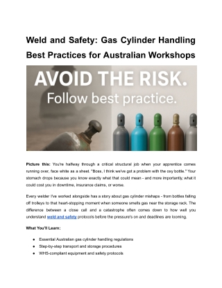 Weld and Safety_ Gas Cylinder Handling Best Practices for Australian Workshops