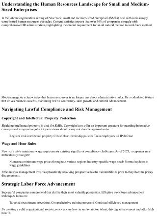 From Compliance to Society: Full-Spectrum Human Resources Services for New York'