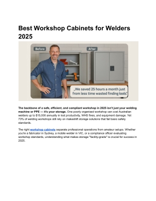 Best Workshop Cabinets for Welders 2025