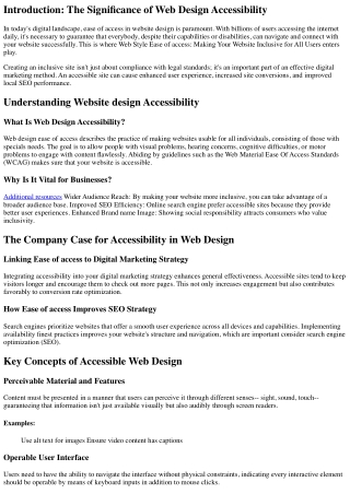 Web Design Accessibility: Making Your Site Inclusive for All Users