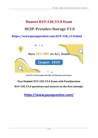 H19-338_V3.0 HCSP-Presales-Storage V3.0 Exam Questions