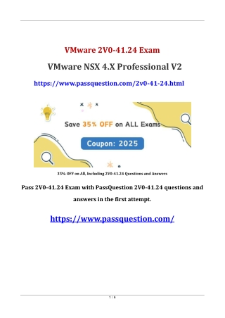 VMware NSX 4.X Professional V2 2V0-41.24 Questions and Answers