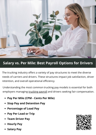 Salary vs. Per Mile: Best Payroll Options for Drivers