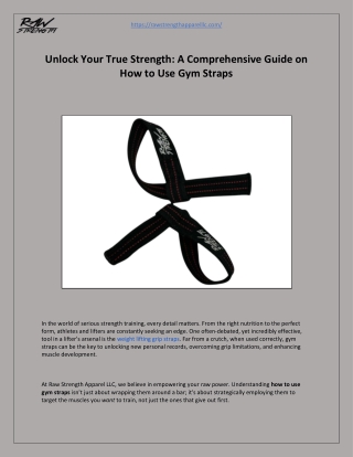 Unlock Your True Strength: A Comprehensive Guide on How to Use Gym Straps