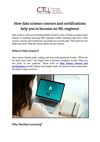 how data science courses and certifications help