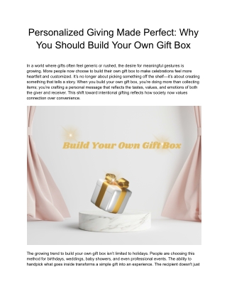 Personalized Giving Made Perfect_ Why You Should Build Your Own Gift Box