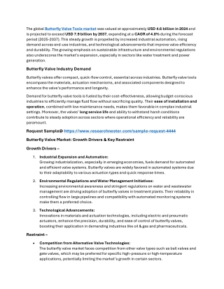 Butterfly Valve Market: Upcoming Opportunities with SWOT Analysis By 2037