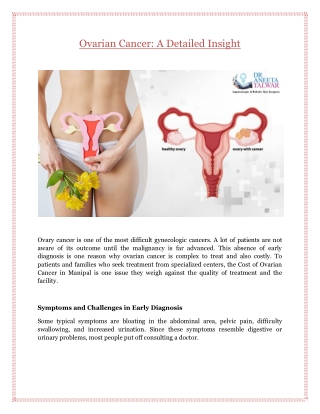 Ovarian Cancer: A Detailed Insight