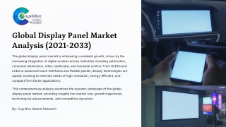 Global Display Panel Market Analysis 2021-2033