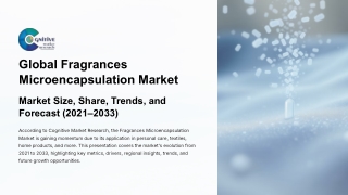 global fragrances microencapsulation market