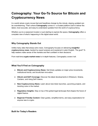 Coinography crypto news