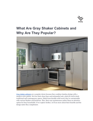 What Are Gray Shaker Cabinets and Why Are They Popular_