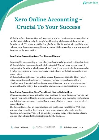 Xero Online Accounting Services by Accountsly