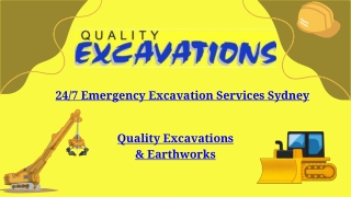 24/7 Emergency Excavation Services Sydney | Quality Excavations & Earthworks