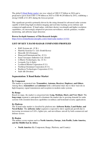 X Band Radar Market 2025-2032