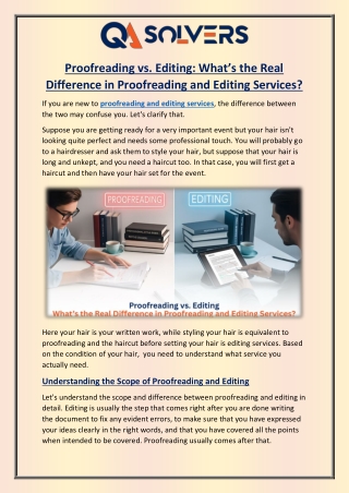 proofreading vs editing what s the real