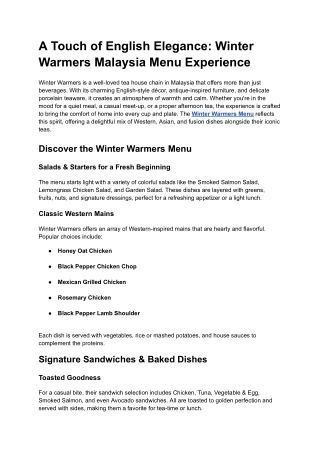 A Touch of English Elegance_ Winter Warmers Malaysia Menu Experience