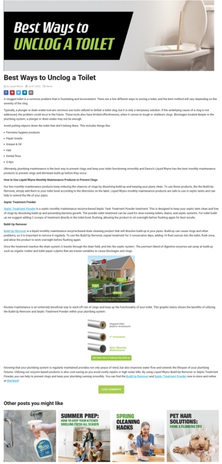Liquid Rhyno's Best Ways to Unclog a Toilet Expert Tips for Effective Clog Removal