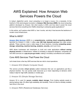 AWS Explained_ How Amazon Web Services Powers the Cloud