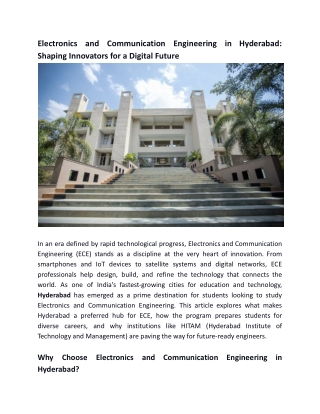 electronics and communication engineering