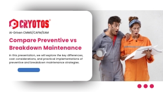 compare preventive vs breakdown maintenance