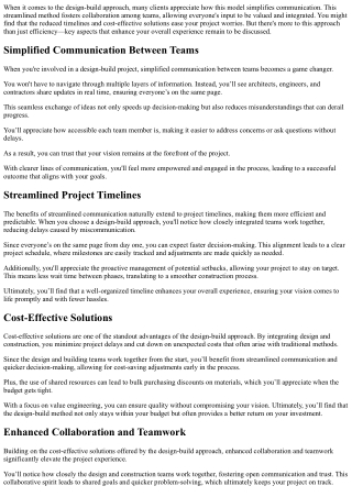What Clients Love Most About the Design Build Approach