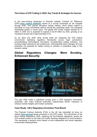 The Future of CFD Trading in 2025 Key Trends & Strategies for Success