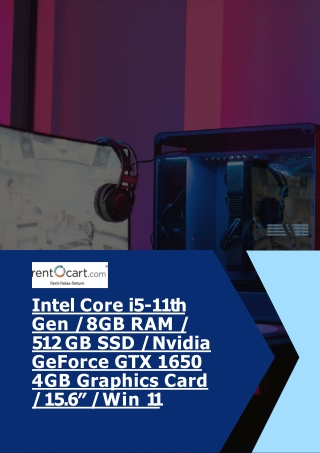 Intel Core i5-11th Gen  8GB RAM  512 GB SSD  Nvidia GeForce GTX 1650 4GB Graphics Card  15.6″  Win 11