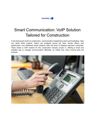 smart communication voip solution tailored