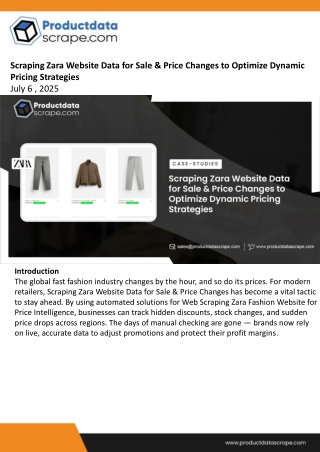 scraping zara website data for sale price changes
