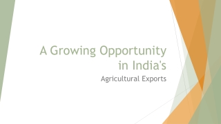 a growing opportunity