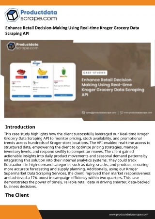 enhance retail decision making using real time