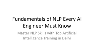Fundamentals of NLP Every AI Engineer Must Know
