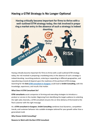 Having a GTM Strategy Is No Longer Optional