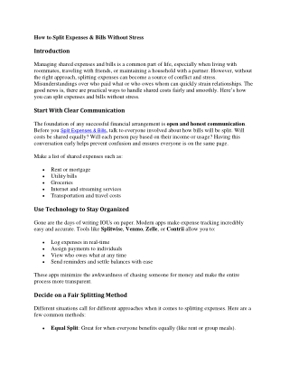 Split Expenses & Bills