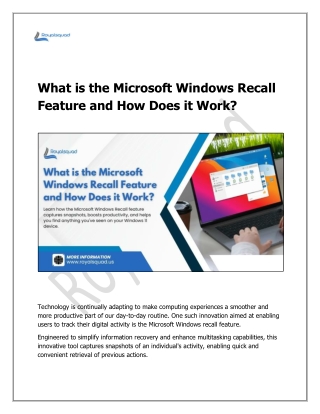 What is the Microsoft Windows Recall Feature and How Does it Work