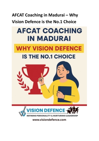 AFCAT Coaching in Madurai