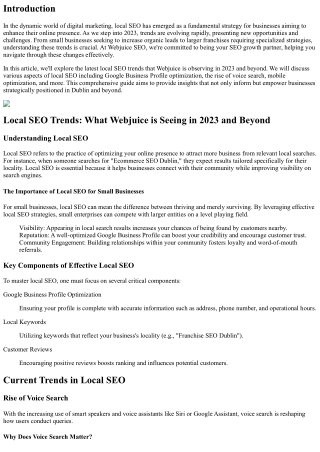 Local SEO Trends: What Webjuice is Seeing in 2023 and Beyond