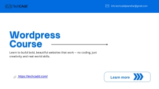Best WordPress Course in Jalandhar