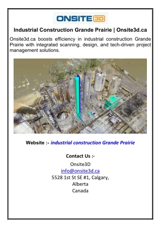 Industrial Construction Grande Prairie  Onsite3dca