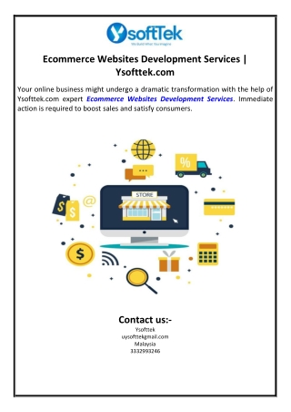 ecommerce websites development services ysofttek
