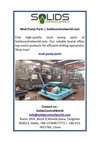 mud pump parts solidscontrolworld com