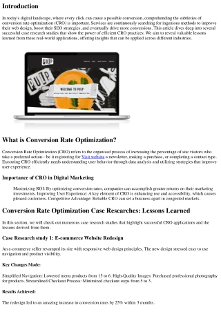 Conversion Rate Optimization Case Studies: Lessons Learned