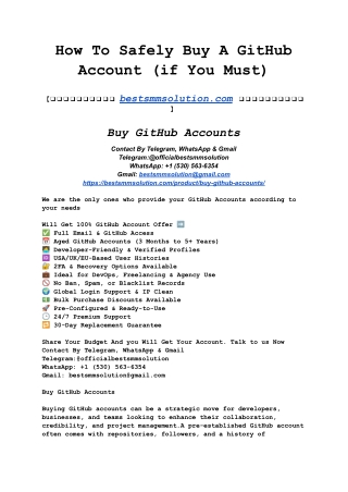 how to safely buy a github account if you must
