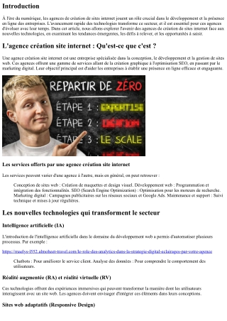 L'avenir des agences de création de sites internet face aux nouvelles technologi