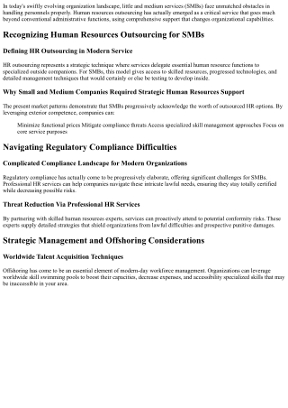 From Conformity to Society: The Full Range of HR Outsourcing with Kona HR Consul